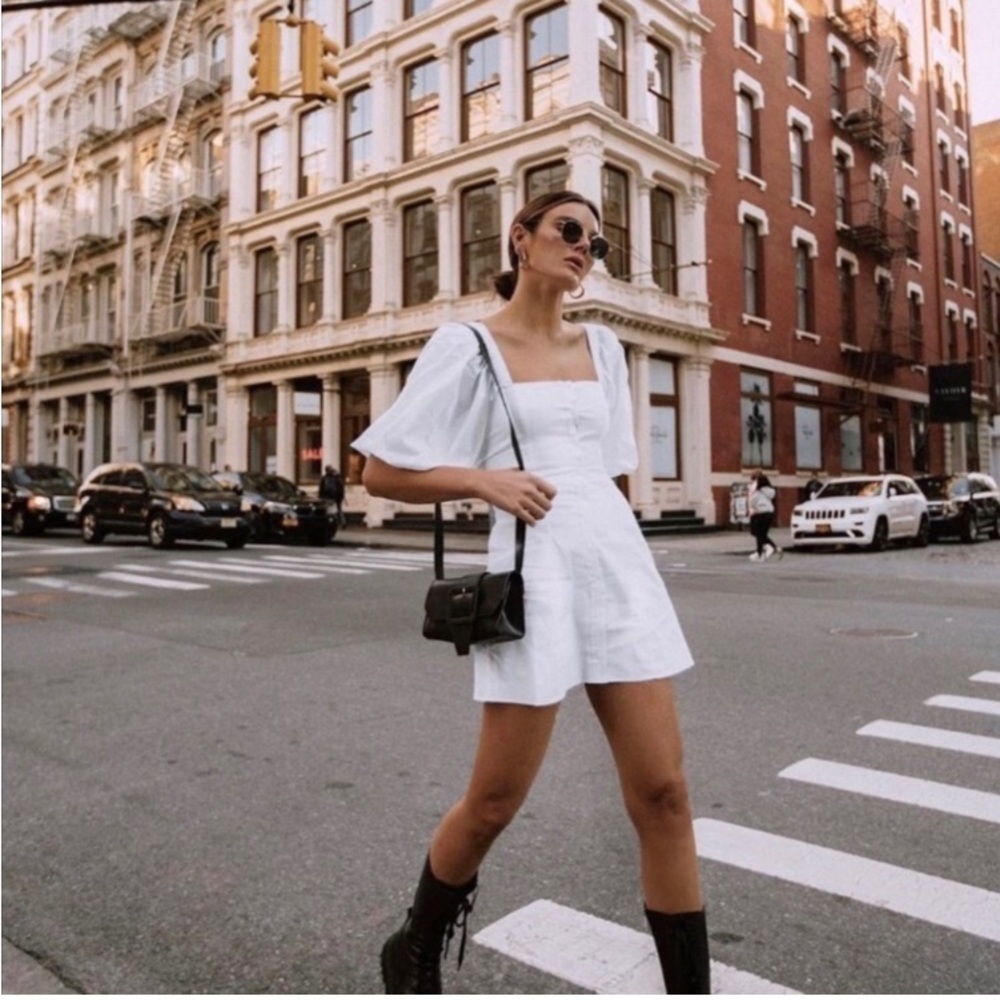 Danielle Bernstein Puff Sleve Dress
